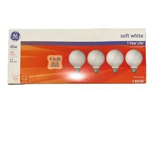 GE Soft White 40W Equivalent Decorative G25 Light Bulb 4-BULBS - 370 Lumens
